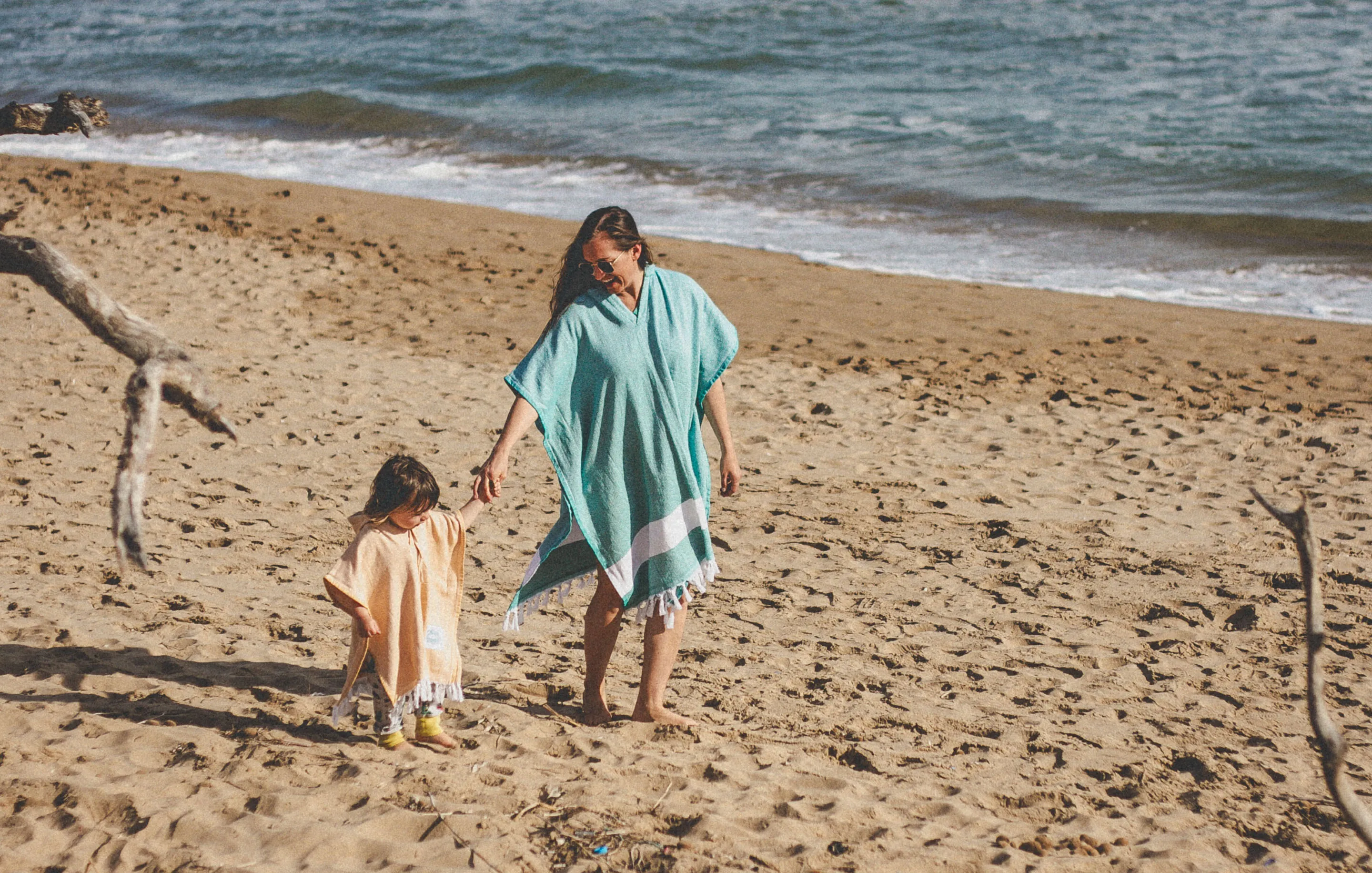 Match Mama und Kind Poncho Set